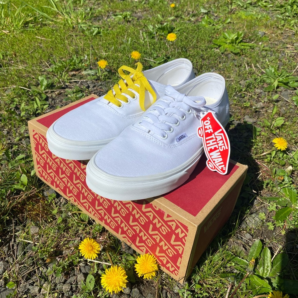 BRAND NEW Custom White Vans
